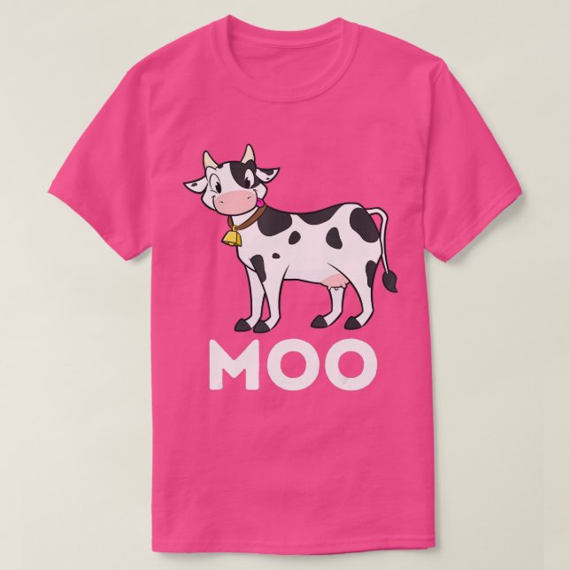 Moo - Funny Cow Lover Famer Cattle Ranch Dairy Far T Shirt (Design framsida)