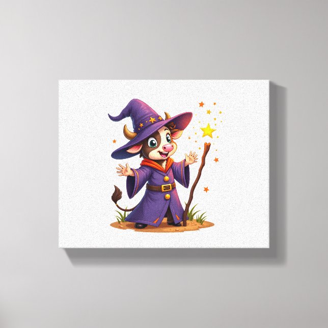 Moo-Gician the Cow Sorcerer Canvastryck (Framsida)