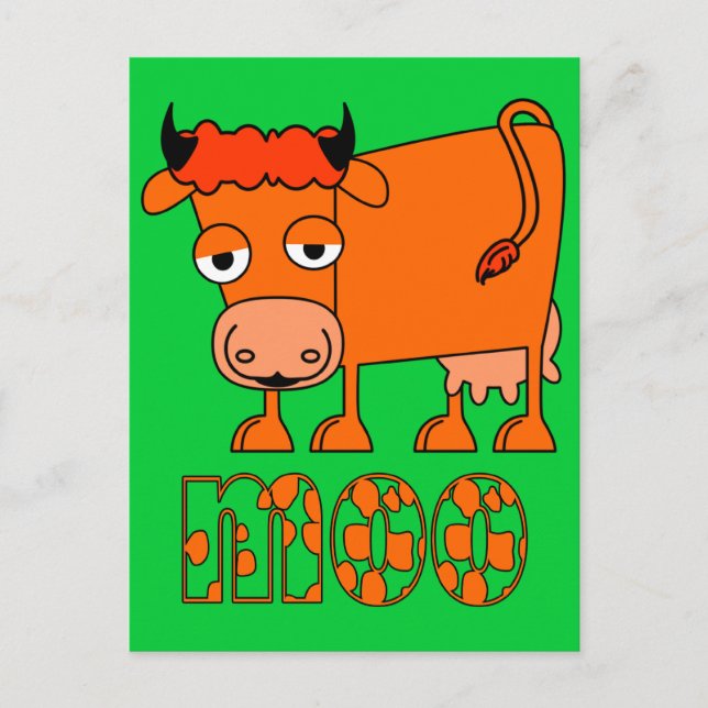 Moo - Ginger Cow Vykort (Framsida)