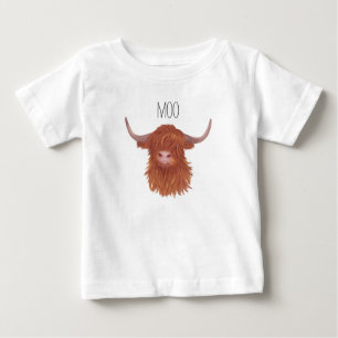 Moo Highland Cow T Shirt