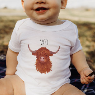 Moo Highland Cow T Shirt