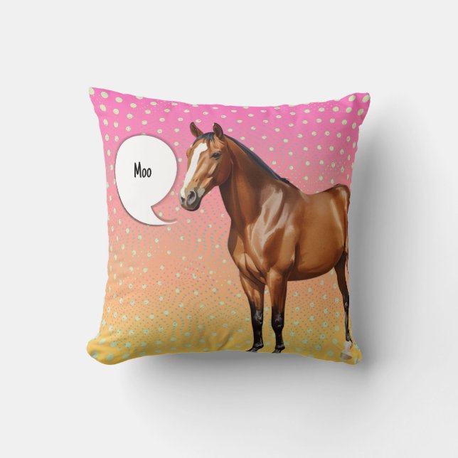 Moo Horse, Get Well Soon Kudde (Framsida)