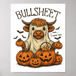 Moo. I Elak Boo Bullsheet Cow Ghost Halloween 1 Poster