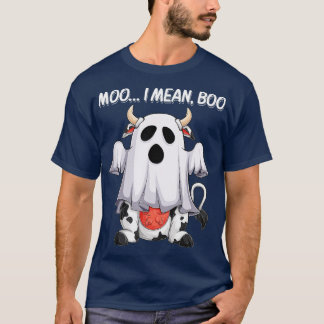 Moo I Elak Boo Ghost Cow lustiga Halloween manar-k T Shirt