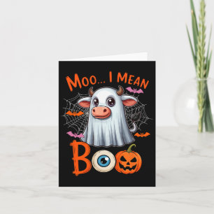 Moo I Elak Boo Halloween Farmer Cow Cosplay Boo Gh Kort