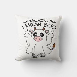 Moo I Elak Boo Spooky Season Funny Halloween Kudde