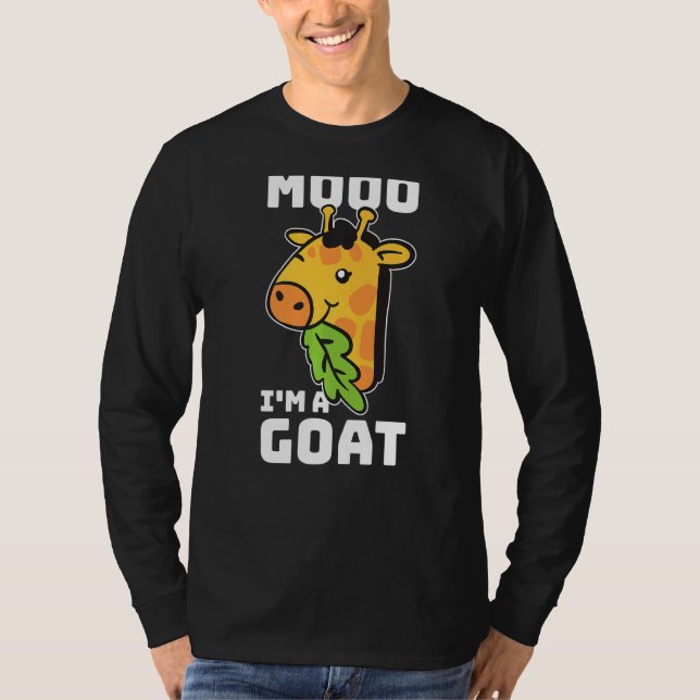 Moo Im A Goat Giraffe 1 T Shirt (Framsida)