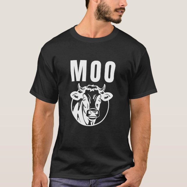 Moo, jag är en Cow Funny Farm T Shirt (Framsida)