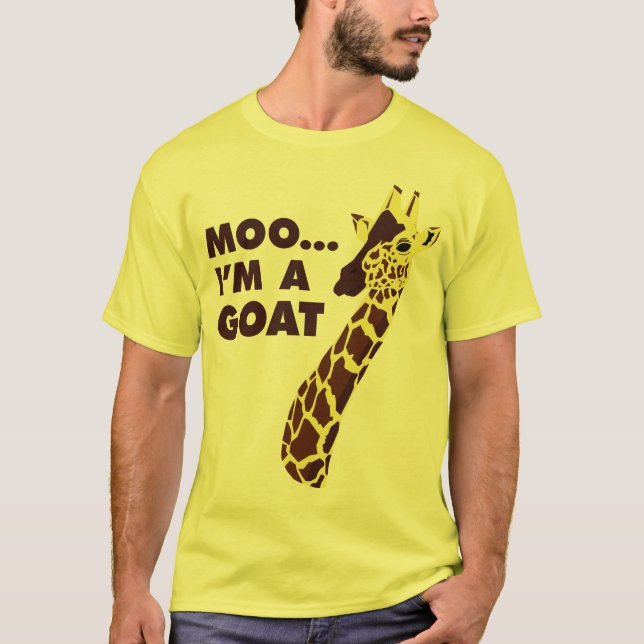 Moo. Jag är en goat - Giraffe Tee (Framsida)