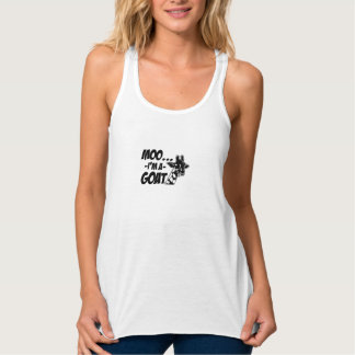 Moo. Jag är en goat Wildlife Zoogoer Funny Giraffe Linne Med Racerback