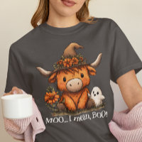 Moo jag menar Boo Highland Ko Halloween Spöke
