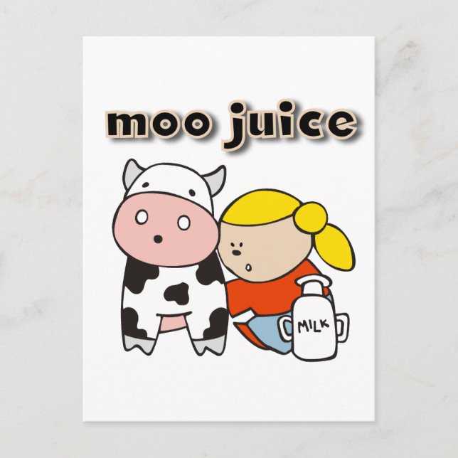 Moo Juice Tshirts och Gifts Vykort (Framsida)