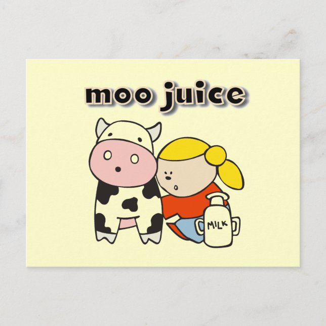 Moo Juice Tshirts och Gifts Vykort (Framsida)