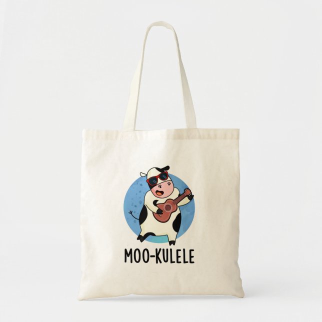 Moo-kulele Funny Ukulele Cow Pun Tygkasse (Framsidan)