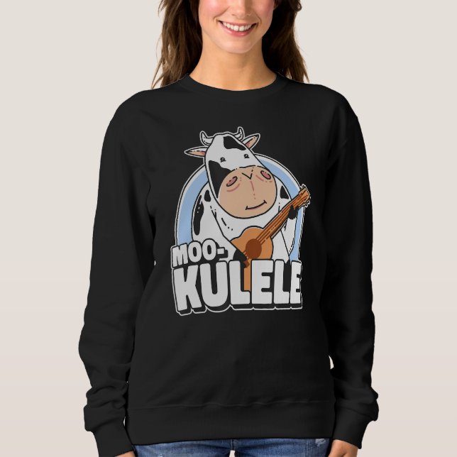 Moo Kulele Uke Ukulele Player Ukulele T Shirt (Framsida)