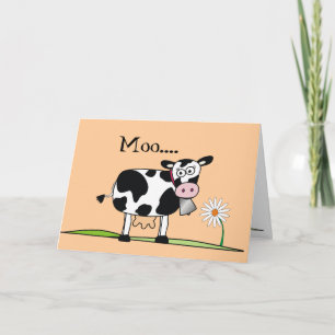 Moo-Lycklig Mudders Day Kort