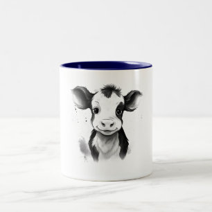 ☕🐄 "Moo-ment av Zen" Ko Mug 🐄☕ Två-Tonad Mugg