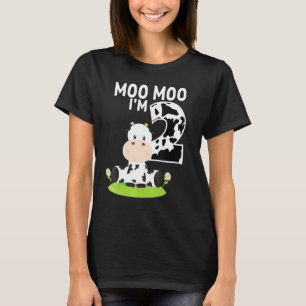 Moo Moo. Jag är två andra födelsedagseftermiddagen T Shirt