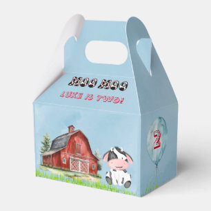 Moo Moo Namn är två Födelsedagsfester Presentaskar