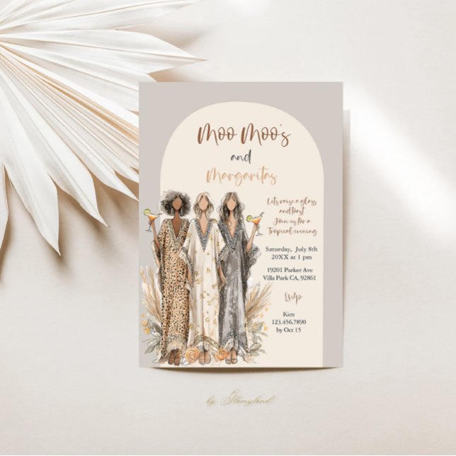 Moo Moo's & Margaritas Djurtryck Inbjudningar (Skapare uppladdad)
