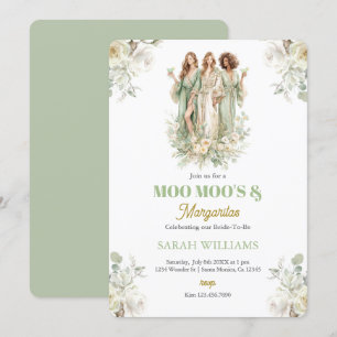 Moo Moos & Margaritas Sage Möhippa Inbjudningar