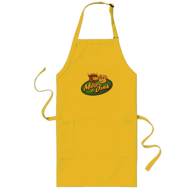 Moo & Oink BBQ Apron Långt Förkläde (Framsidan)