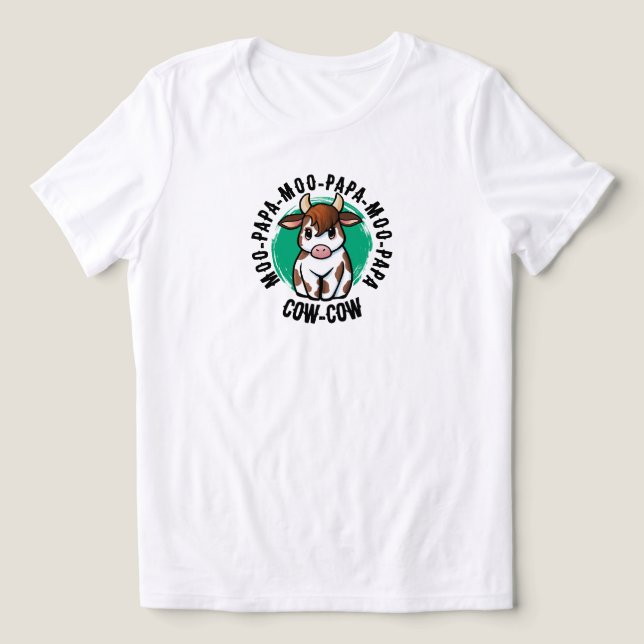 Moo Pappa Cow T Shirt (Design Framsida)