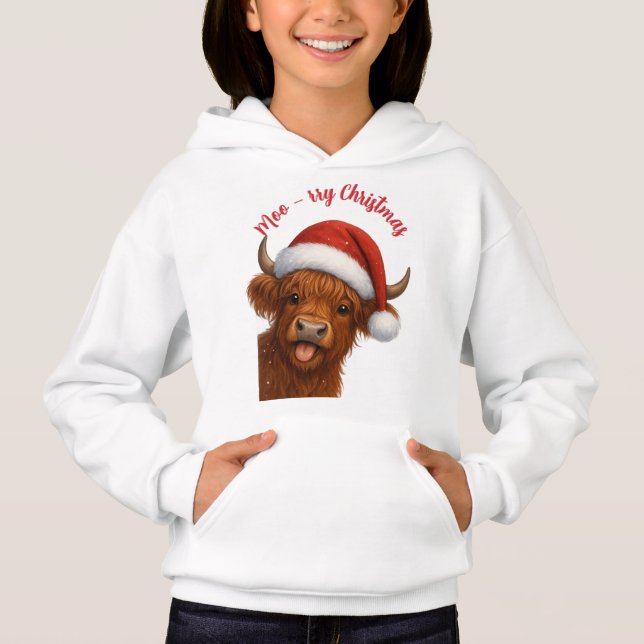 Moo-rry ChristmasT-Shirt T Shirt (Framsida)