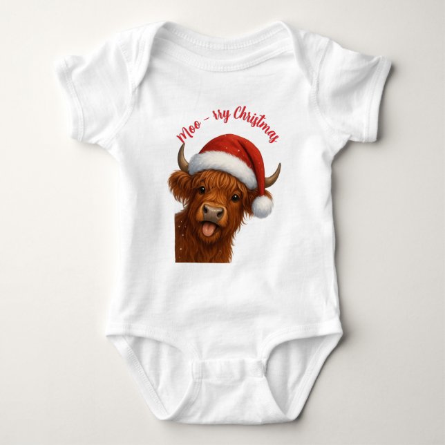 Moo-rry ChristmasT-Shirt T Shirt (Framsida)