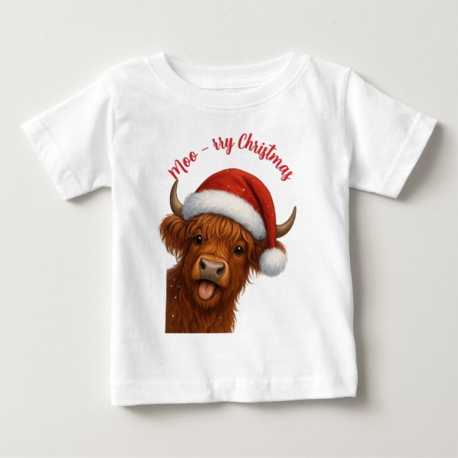 Moo-rry jul T-Shirt (Framsida)