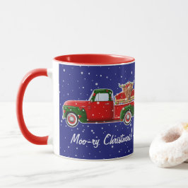 Moo-ry-jul Highland Cow in Little Red Lastbil Mugg