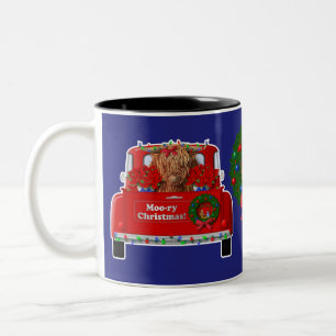 Moo-ry jul Little Red Lastbil Två-Tonad Mugg