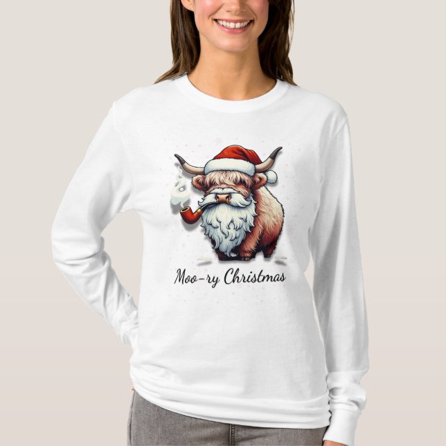 Moo-ry-juldesign T Shirt (Framsida)