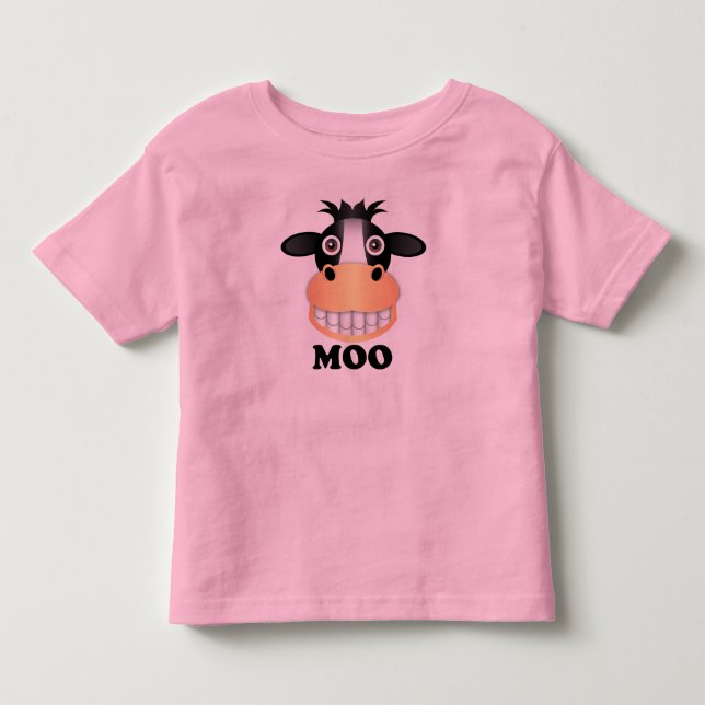 Moo - Småbarns fint bomullströja T Shirt (Framsida)