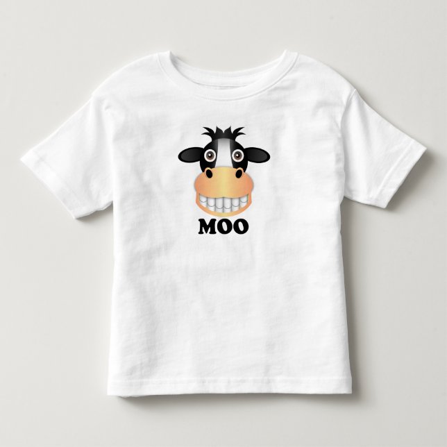 Moo - Småbarns fint bomullströja T Shirt (Framsida)