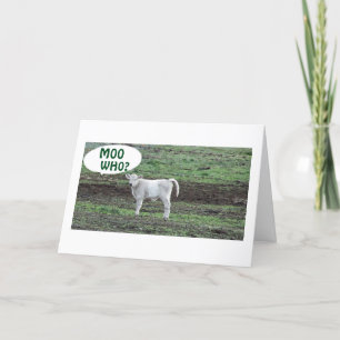 MOO SOM SÄGER HÖGEN ELLER BOO HOO 30års födelsedag Kort