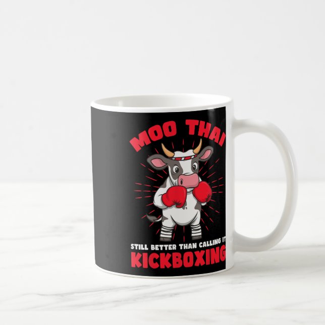 Moo Thai Better Than Kickboxing Design  Kaffemugg (Höger)