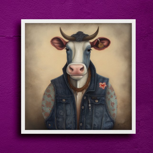 Moo-Tique Denim - Finny ko i en Poster kostym (Skapare uppladdad)