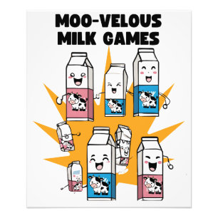 Moo-velous Mjölk Games Fototryck