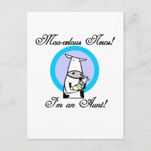 Moo-velous New Moster Tshirts and Gifts Vykort