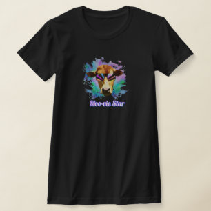 Moo-vie Star Funny Cow Shirt T