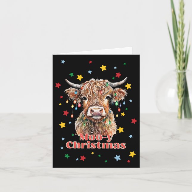 Moo-y jul Cow Pun Helgkort (Framsida)
