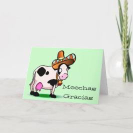 Moochas Gracias Cow Tack för kortet