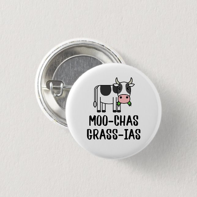 Moochas Grass-ias, Muchas Gracias ger Calf Cow Knapp (Framsida & baksida)