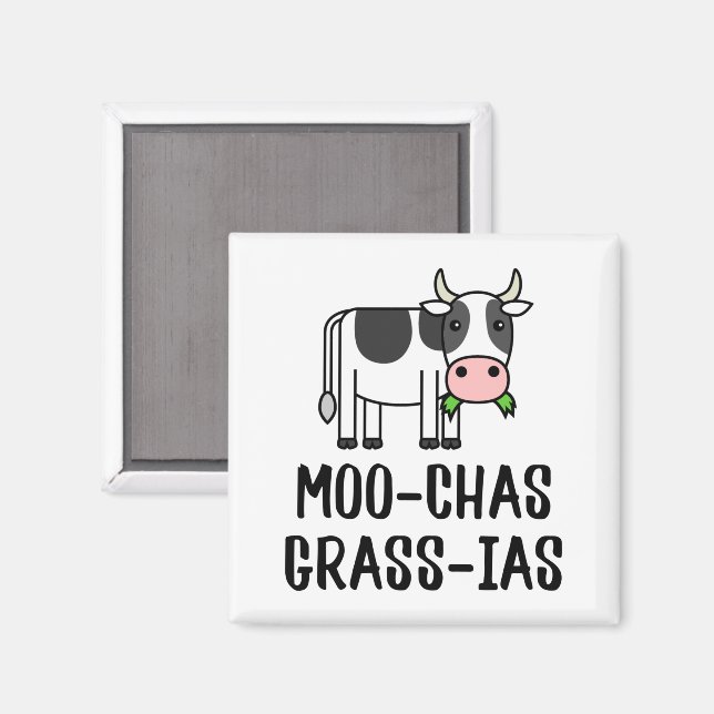 Moochas Grass-ias, Muchas Gracias ger Calf Cow Magnet (Front/Back)
