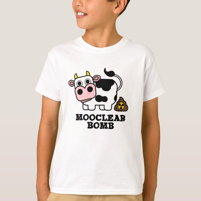 Mooclear Bomb Funny Cow Pun T Shirt (Framsida)
