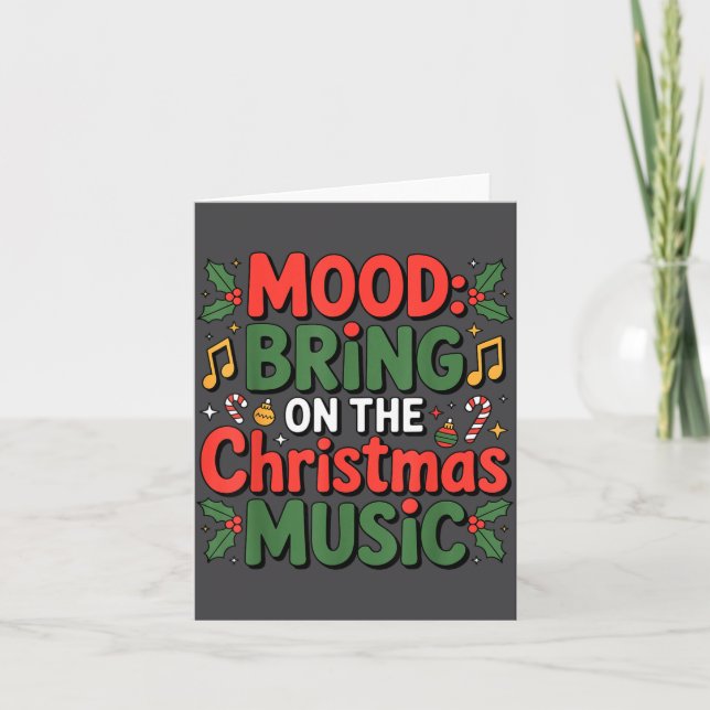 Mood Bring On The Christmas Music Holiday Vibes Da Kort (Framsida)