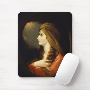 Mood Celestial Ljus Dam Röd Turban Konst Musmatta