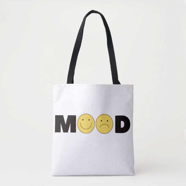 MOOD Emoji Väska | Rolig Glad Sorgsen Ansikte Väsk (Framsida)