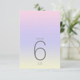 Mood Gradient Bröllop Bord Pastel Dawn ID741 Inbjudningar